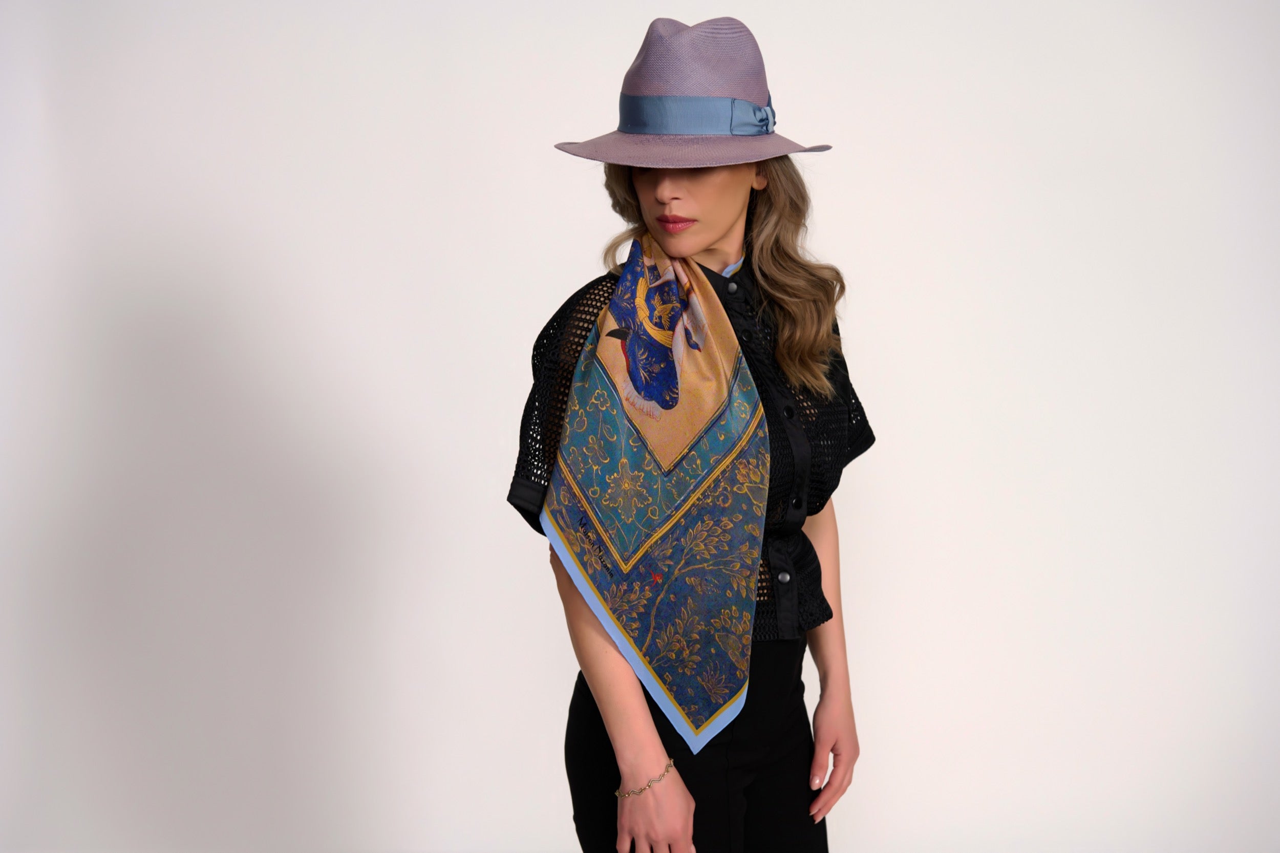 Maison Nazanin - Portrait of a Youth - 100% Silk Scarf