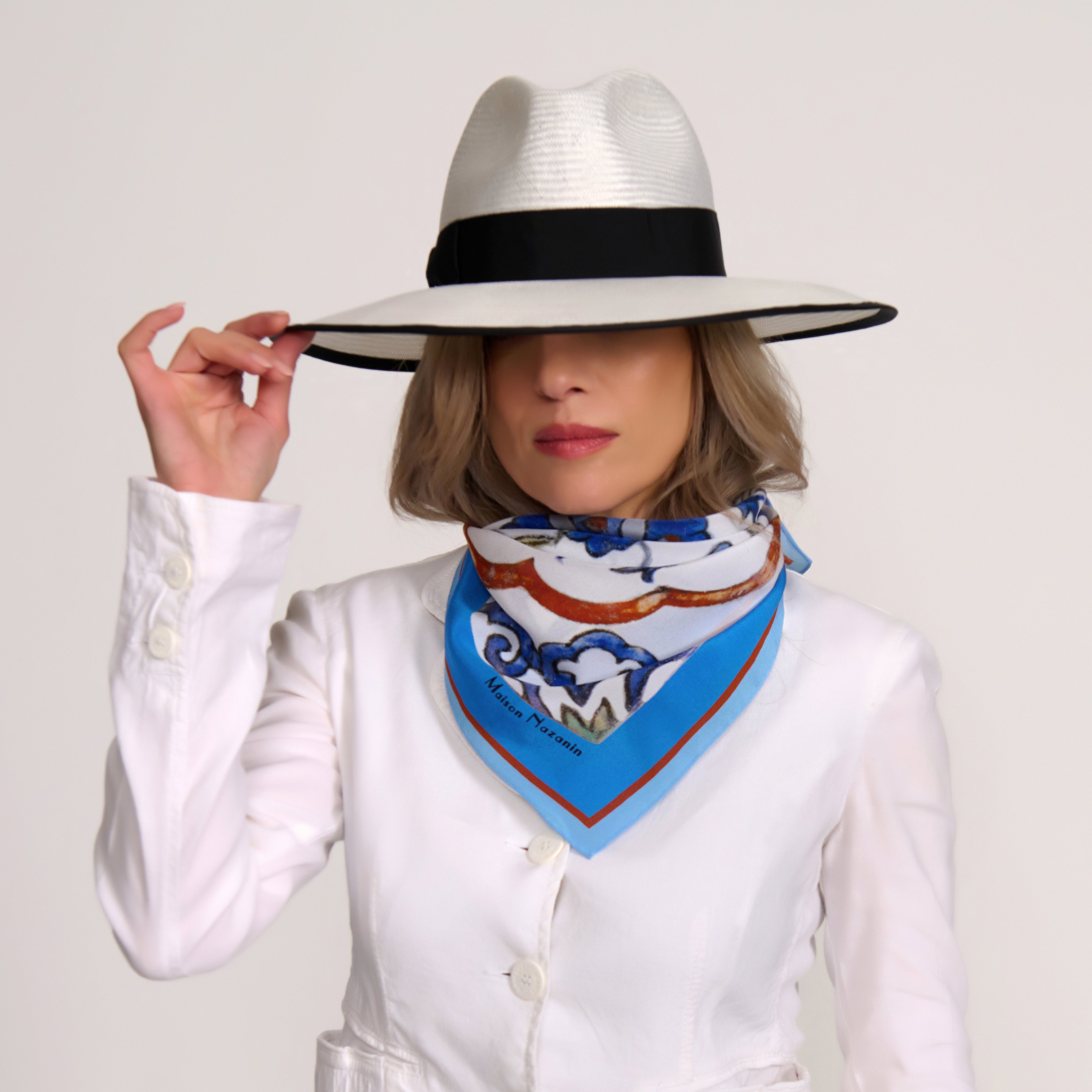 ARTS&SCIENCE Square scarf M スカーフ シルク100% Maison Nazanin - Safavid - 100% Silk Scarf